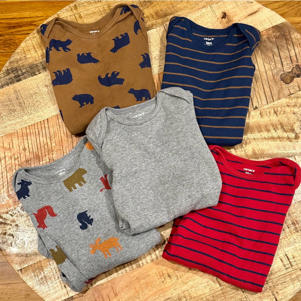 Cater’s Long Sleeves 18 Months Onesies (bundle)